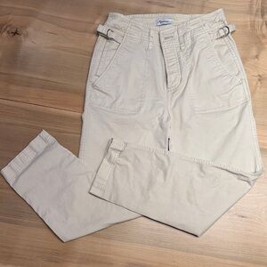 Jalen Straight Leg Cropped Pants in Bone